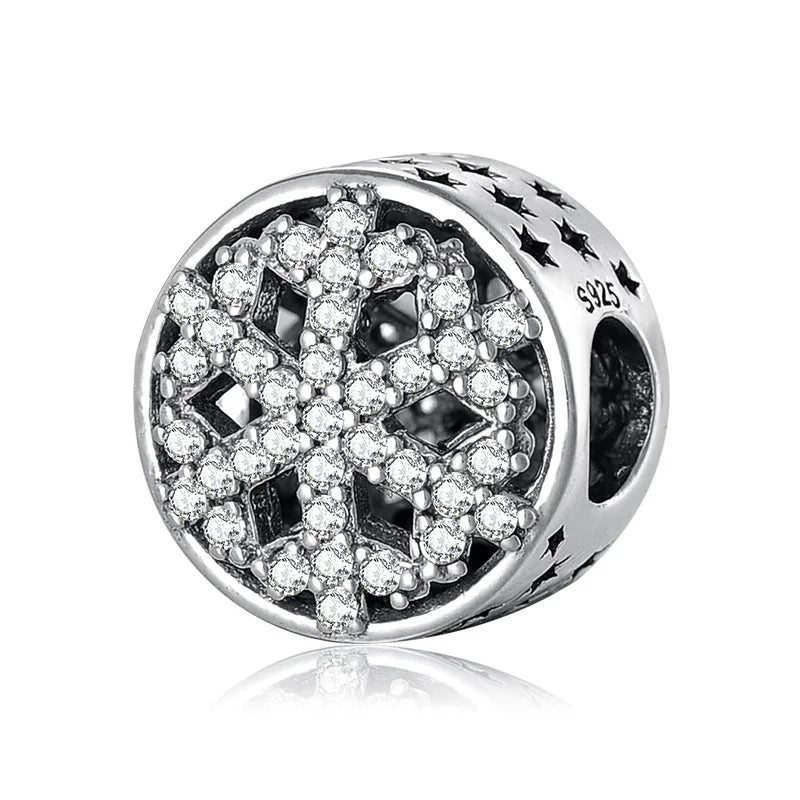 Snowflake round beads