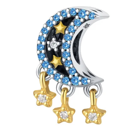 Hollow Moon Charm Bead