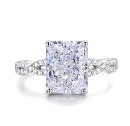 Infinite love Square Cubic Zirconia Eternity Ring