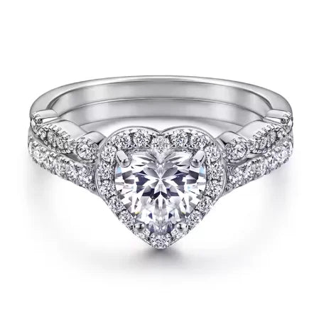 Heart Cut 1ct Engagement Ring