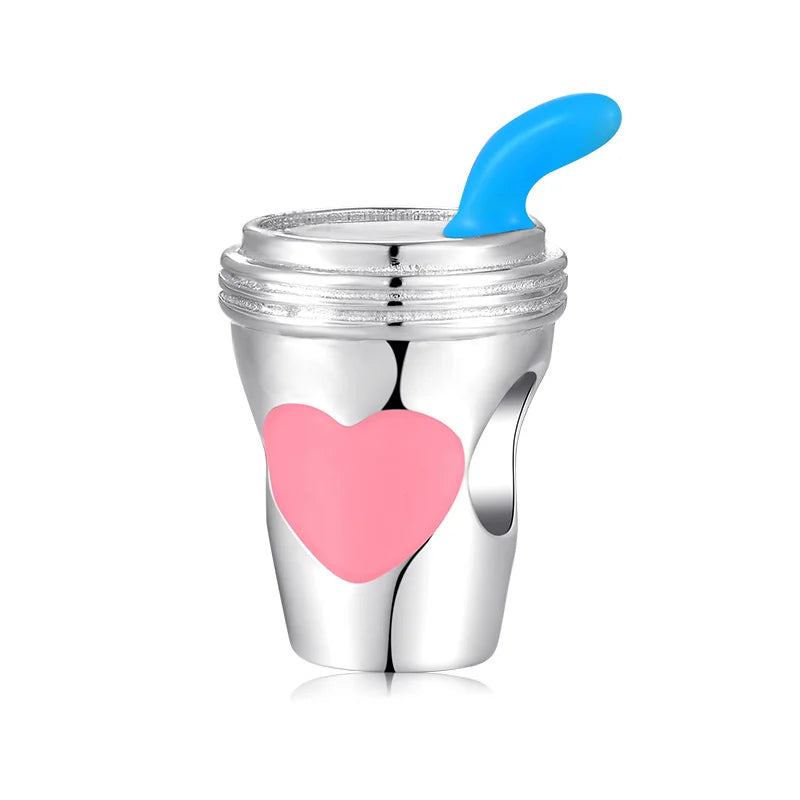 Heart coffee cup beads