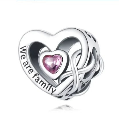 Infinite Love We Are Family Charming Beads