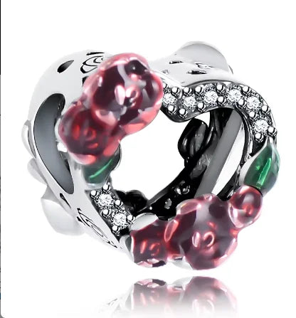 Rose Flower Charm Bead