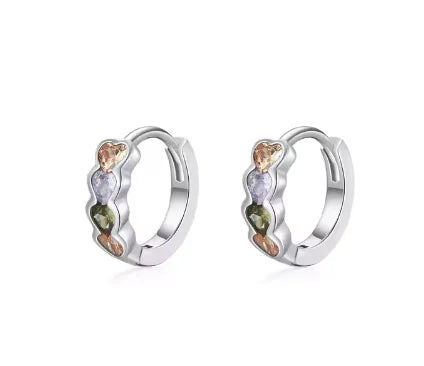 Sweet Love Colorful Zircon Earrings