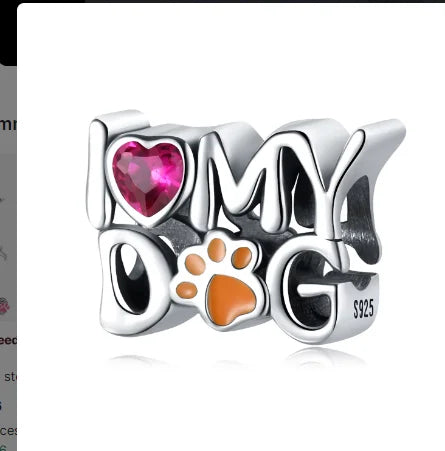 I love My Puppy Charm bead