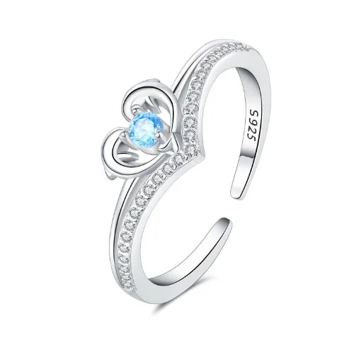 Love Heart Dolphin Open Finger Ring
