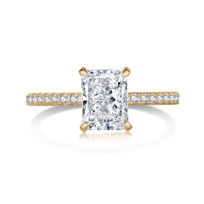 Stackable Rectangular Stone Gold Ring