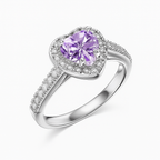 Heart-Cut Zirconia Ring