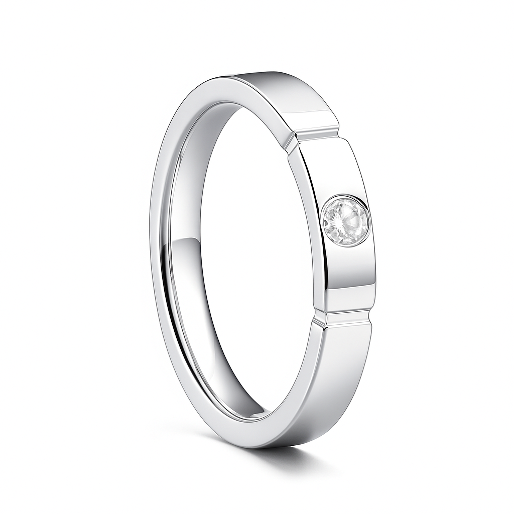 Luxury Unisex 1CT Moissanite Statement Ring in 925 Sterling Silver