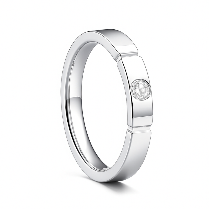 Luxury Unisex 1CT Moissanite Statement Ring in 925 Sterling Silver