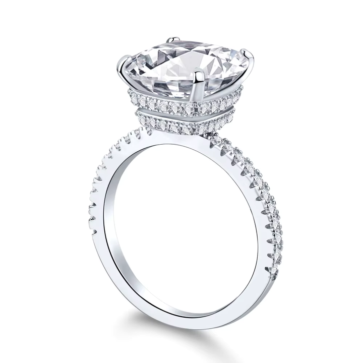 Square Crown Engagement Ring