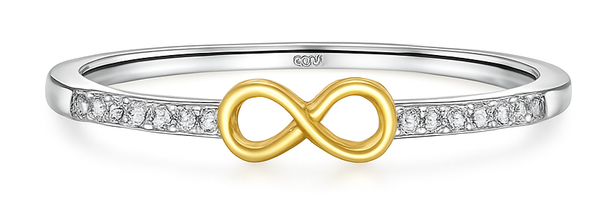 Anillo con símbolo de amor infinito