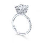 Cushion Cut Zirconia Ring in Sterling Silver or Gold