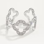 Anillo de trébol abierto