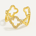 Anillo de trébol abierto