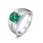 1CT Moissanite Ring in 925 Silver with 18K White Gold Plating