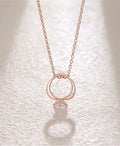 Diamond Ring Pendant Necklace. Eternal Love.