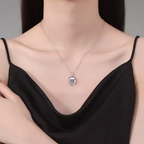 Fine Jewelry D Color 1.0Carat Moissanite Necklace S925 Sterling Silver Necklace Smart Crown Valentine's Day Gift for Women