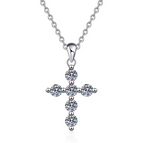 Joyería de moissanita cruzada de 3,0 mm de plata esterlina 925 de alta calidad al por mayor para mujer, regalo de San Valentín, joyería fina.