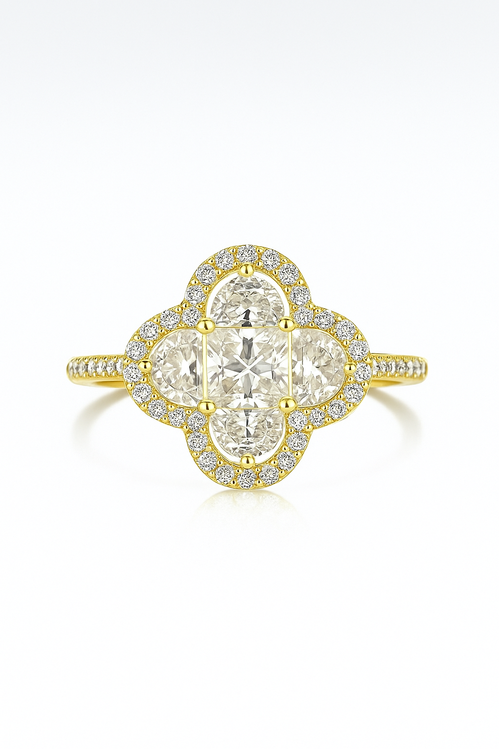 Floral Cluster Zirconia Ring
