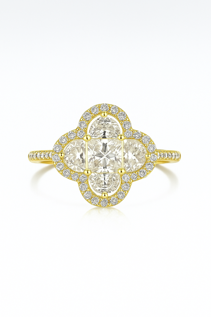 Floral Cluster Zirconia Ring