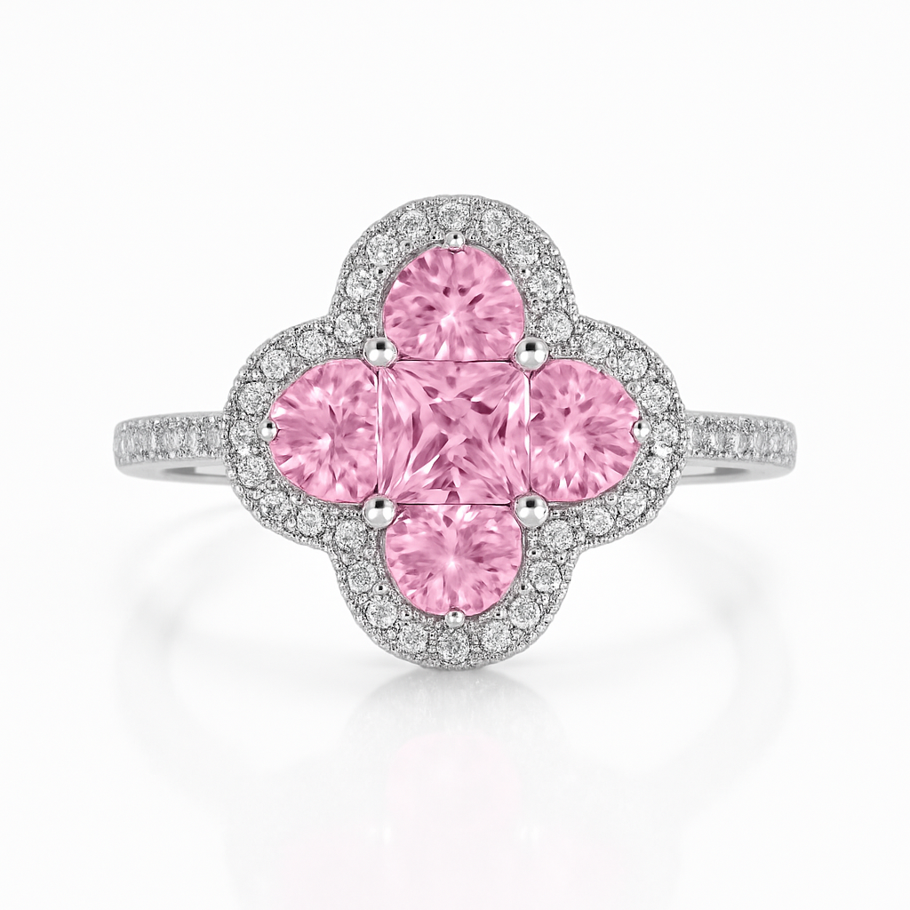 Floral Cluster Zirconia Ring