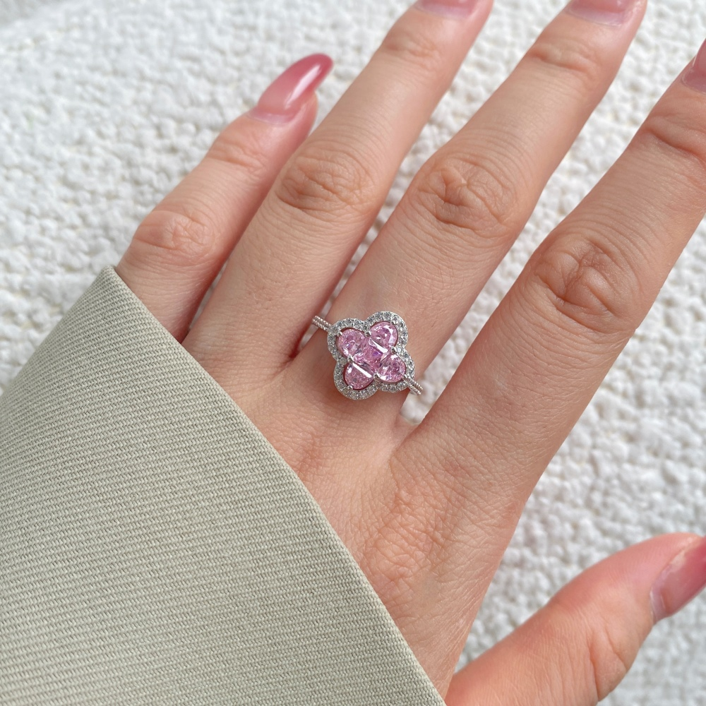 Floral Cluster Zirconia Ring
