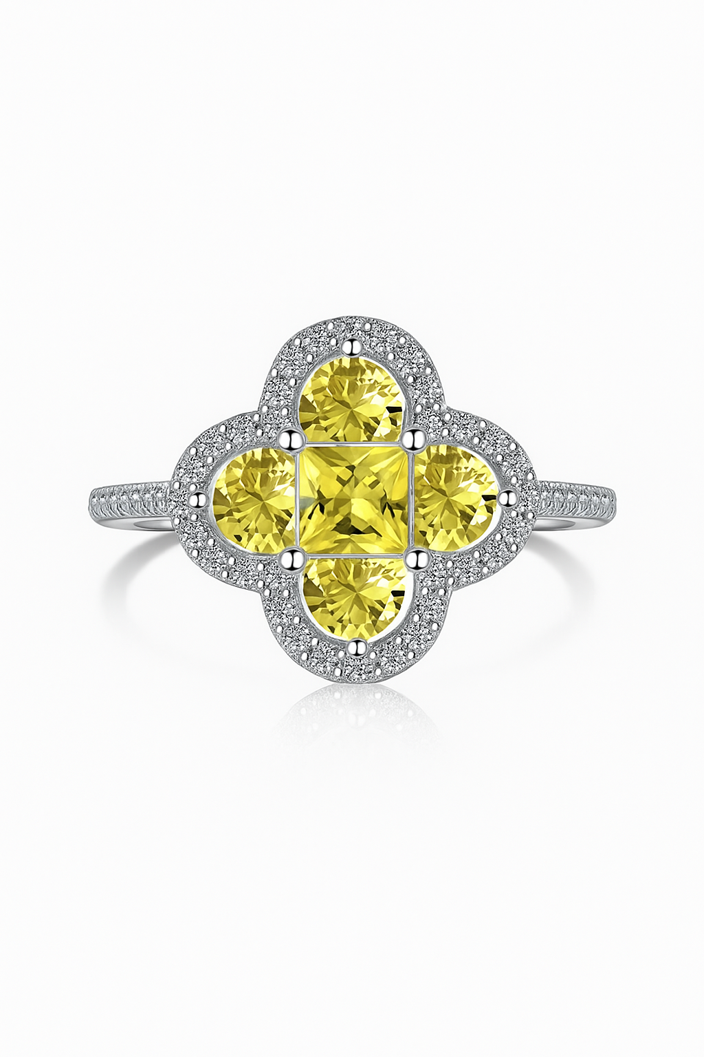 Floral Cluster Zirconia Ring
