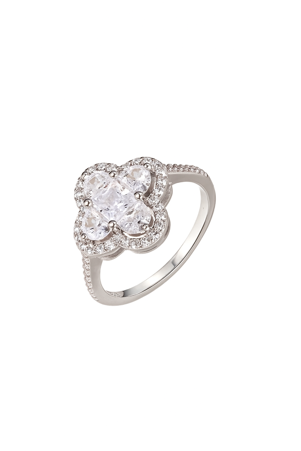 Floral Cluster Zirconia Ring
