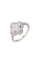 Floral Cluster Zirconia Ring