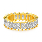 Eternity Zirconia Band Ring in Sterling Silver or Gold