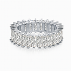 Eternity Zirconia Band Ring in Sterling Silver or Gold