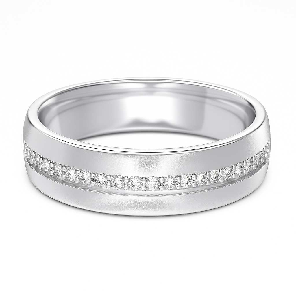 Solitaire Zircon Ring in Sterling Silver