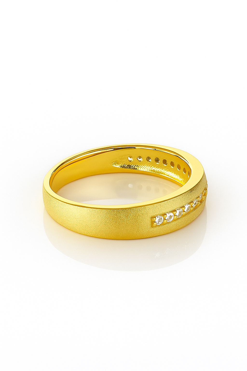 Solitaire Zircon Ring in Sterling Silver