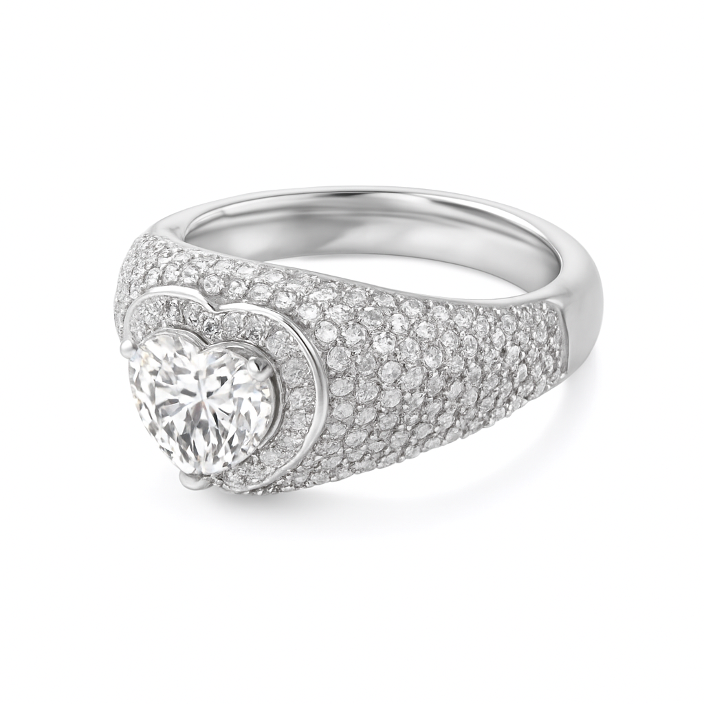 Heart Shaped Zirconia Promise Ring