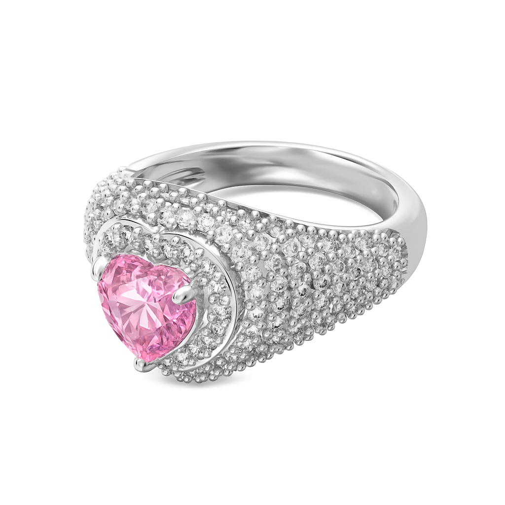 Heart Shaped Zirconia Promise Ring