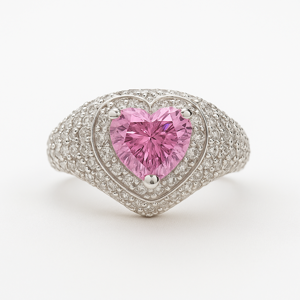 Heart Shaped Zirconia Promise Ring