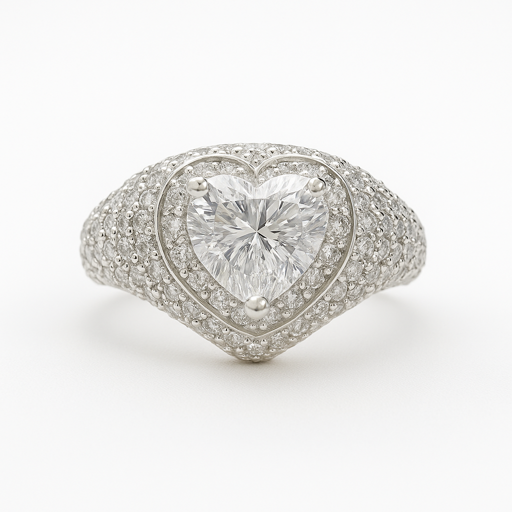 Heart Shaped Zirconia Promise Ring