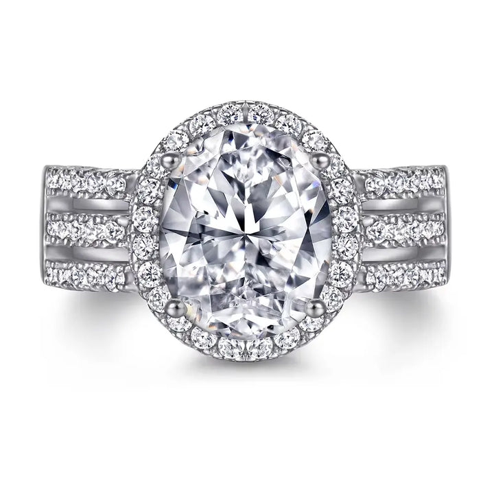 Oval Cut Large Engagement Ring