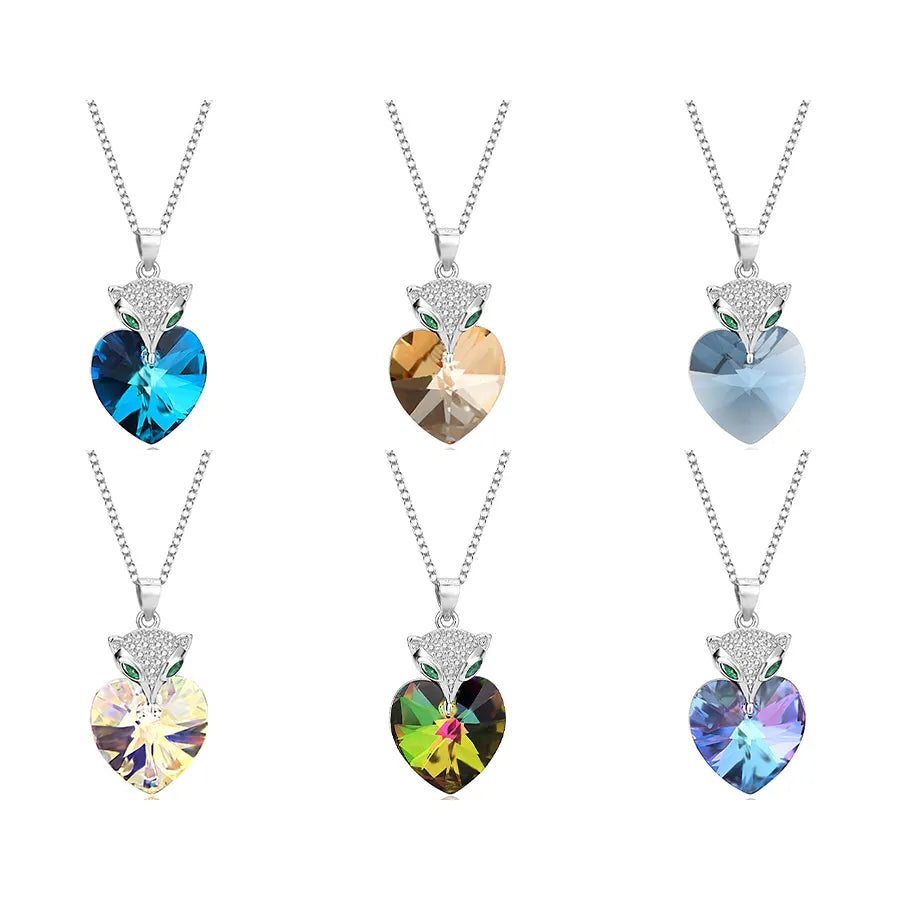 Fox Love Heart Necklace
