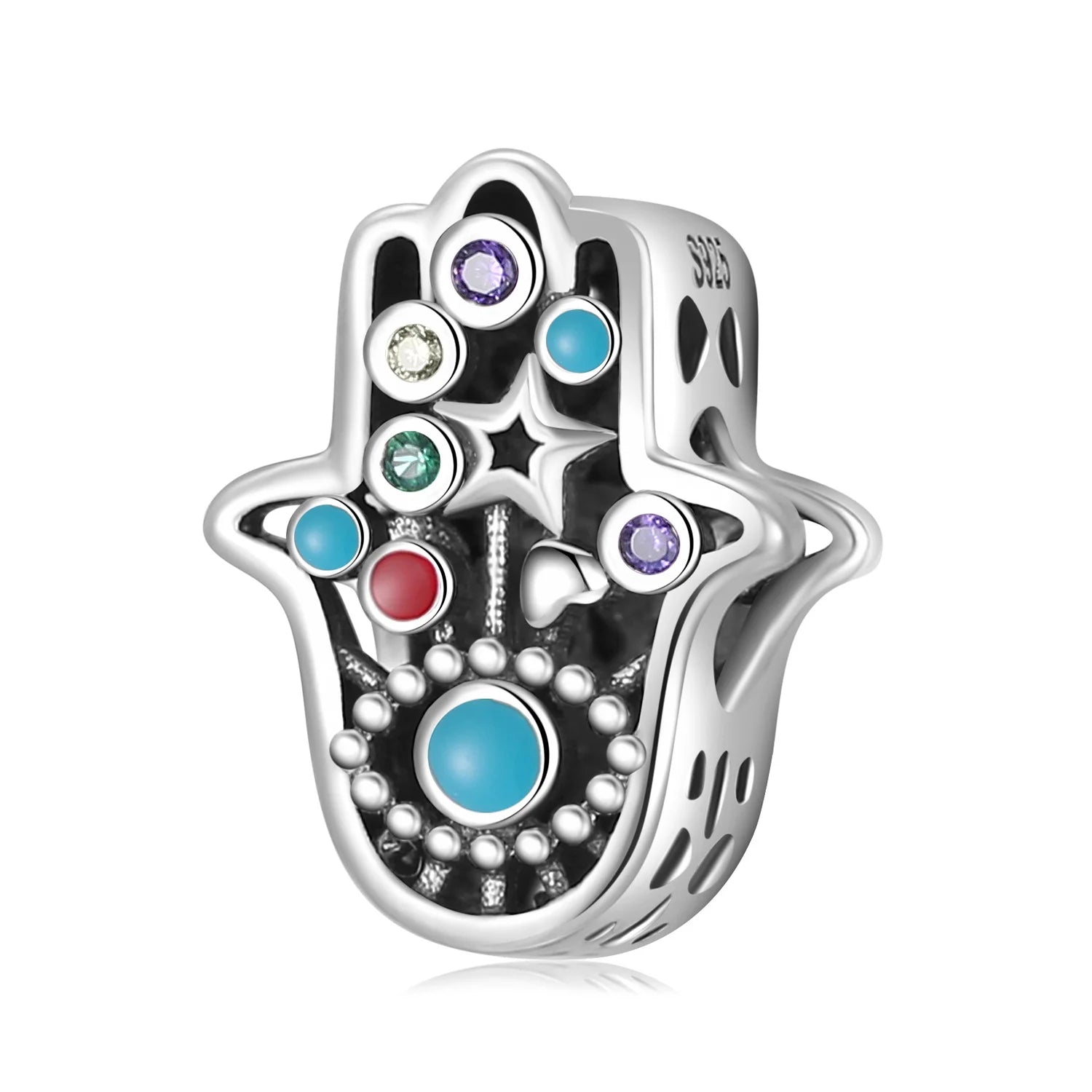 Colorful devil eye hand beads