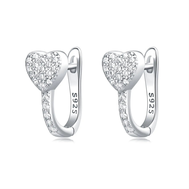 Exquisite Love Heart Hoop Earrings