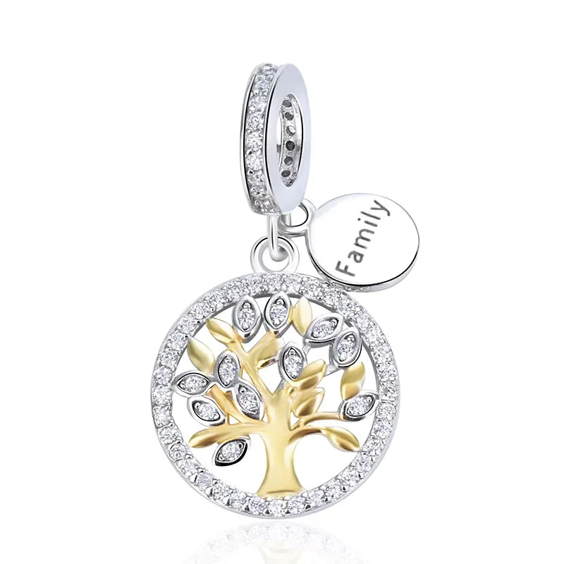 Colgante con dije del Árbol de la Vida Genealógico