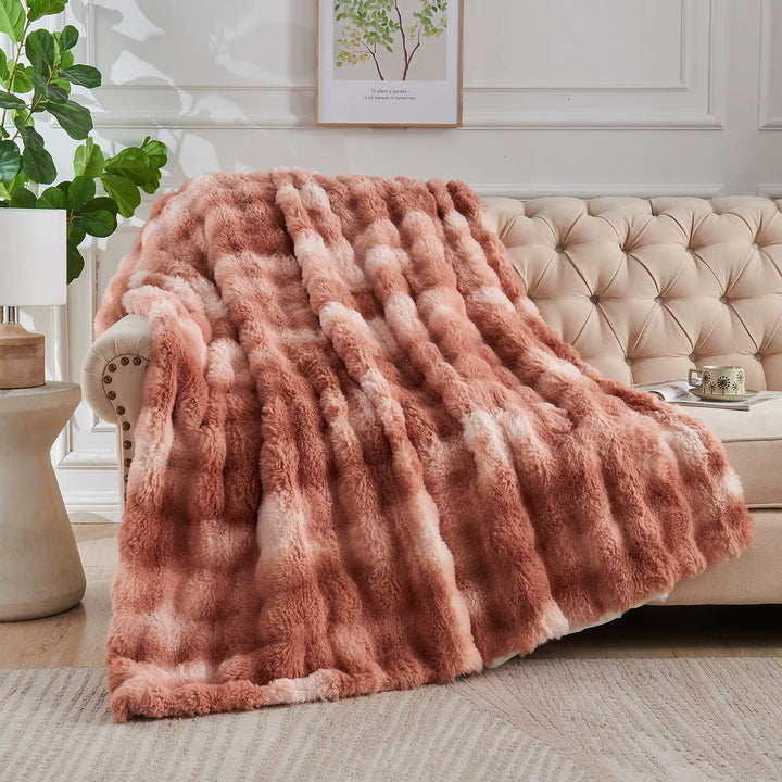 Faux Fur Bubble Blanket