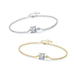 Pulsera de cadena con circonitas cuadradas