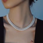 Women's Three-Layer Crystal Pearl Chain Set