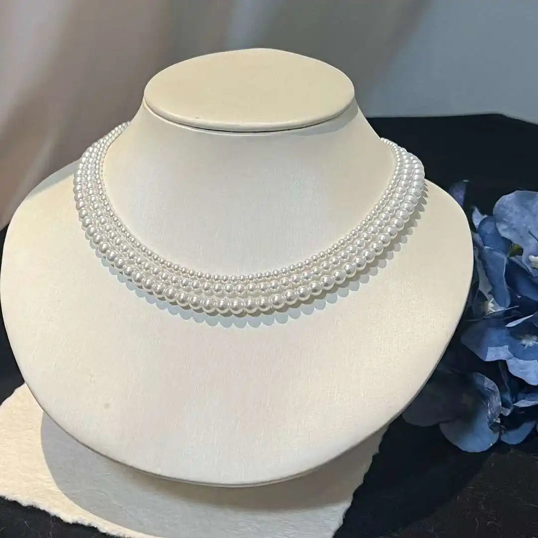 Women's Three-Layer Crystal Pearl Chain Set