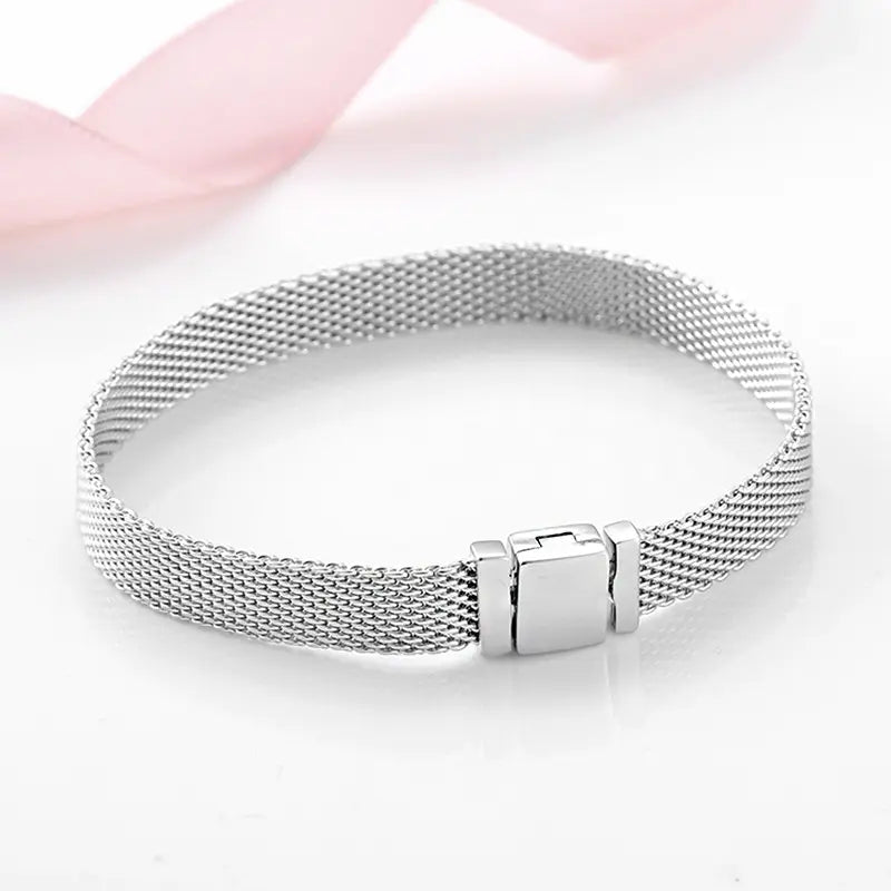 Silver Chain Bracelet For Clip Bead Charms