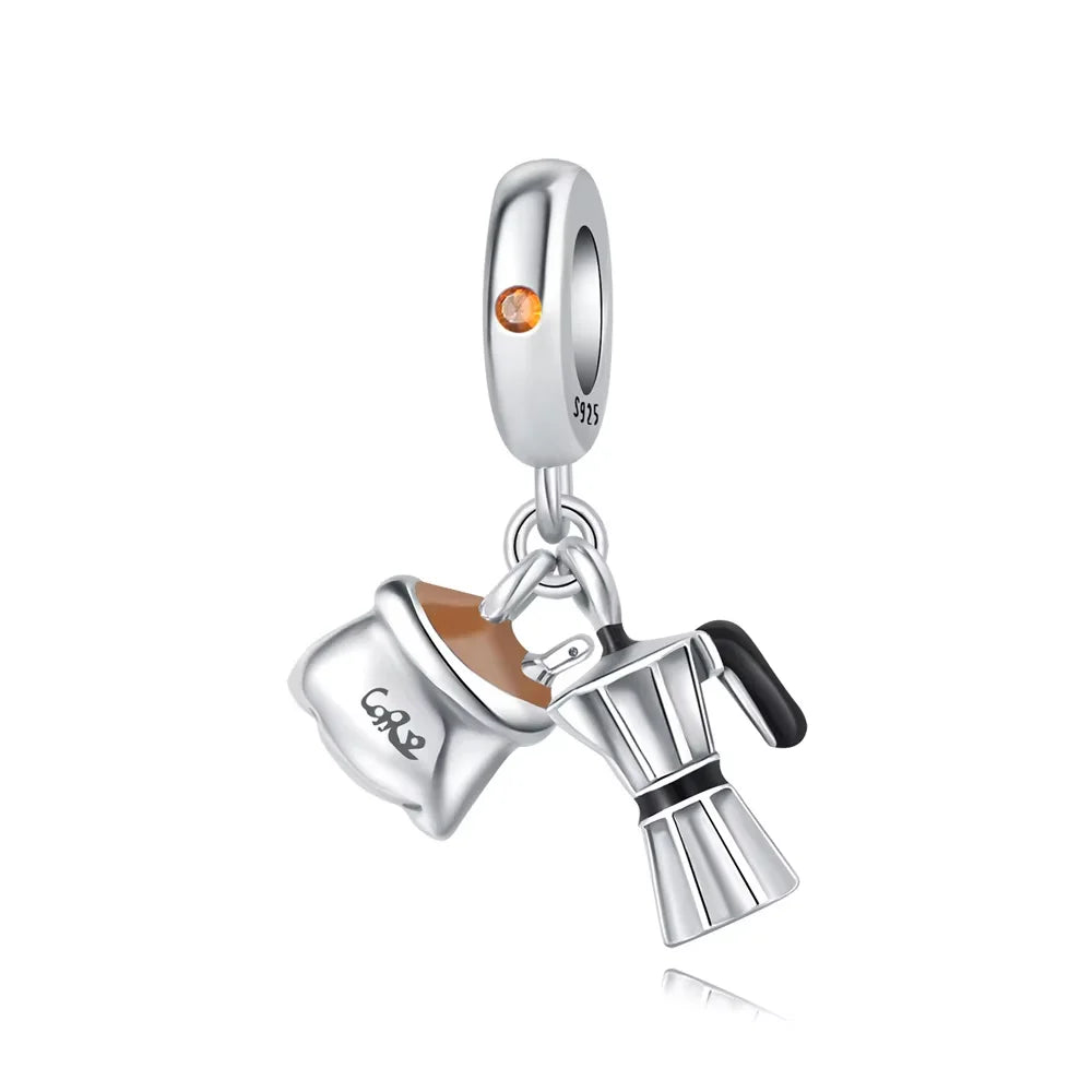 Coffee Machine Coffee Bean Pendant Charm