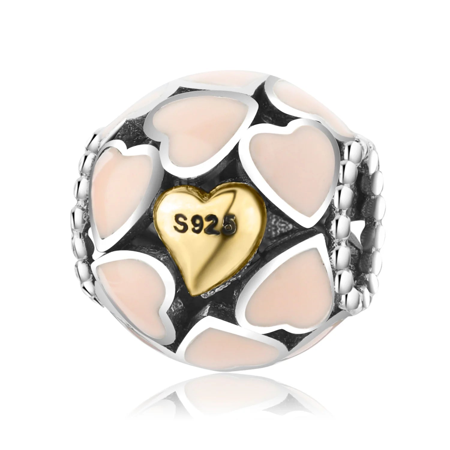 Cuentas redondas de corazón completo